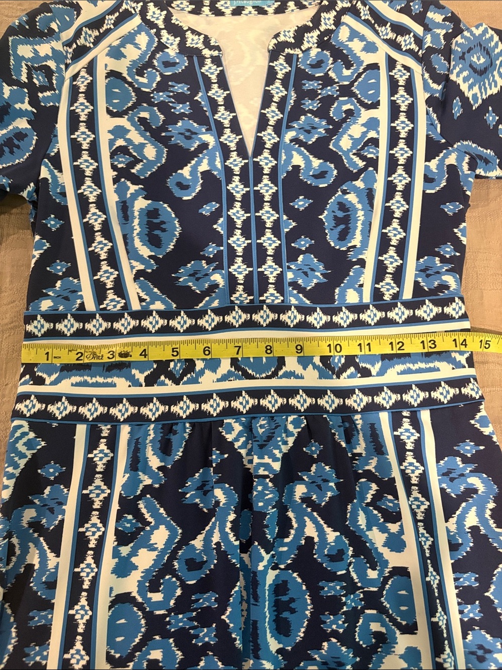 Blue J McLaughlin Small Patterned Women's Midi Dress - Picture 6 of 9